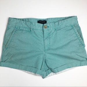 Banana Republic Teal Patterned Shorts, Pockets
